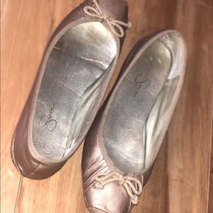 Jessica Simpson rose gold flats